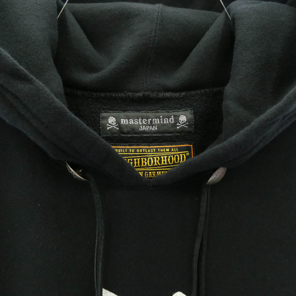 NEIGHBORHOOD ネイバーフッド mastermind JAPAN マスターマインドジャパン 12AW 122MBMJN-CSM02S × mastermind JAPAN マスターマインドジャパン コンチョ付き バニースカル プリント プルオーバー パーカー ブラック系 M【新古品】【未使用】【中古】