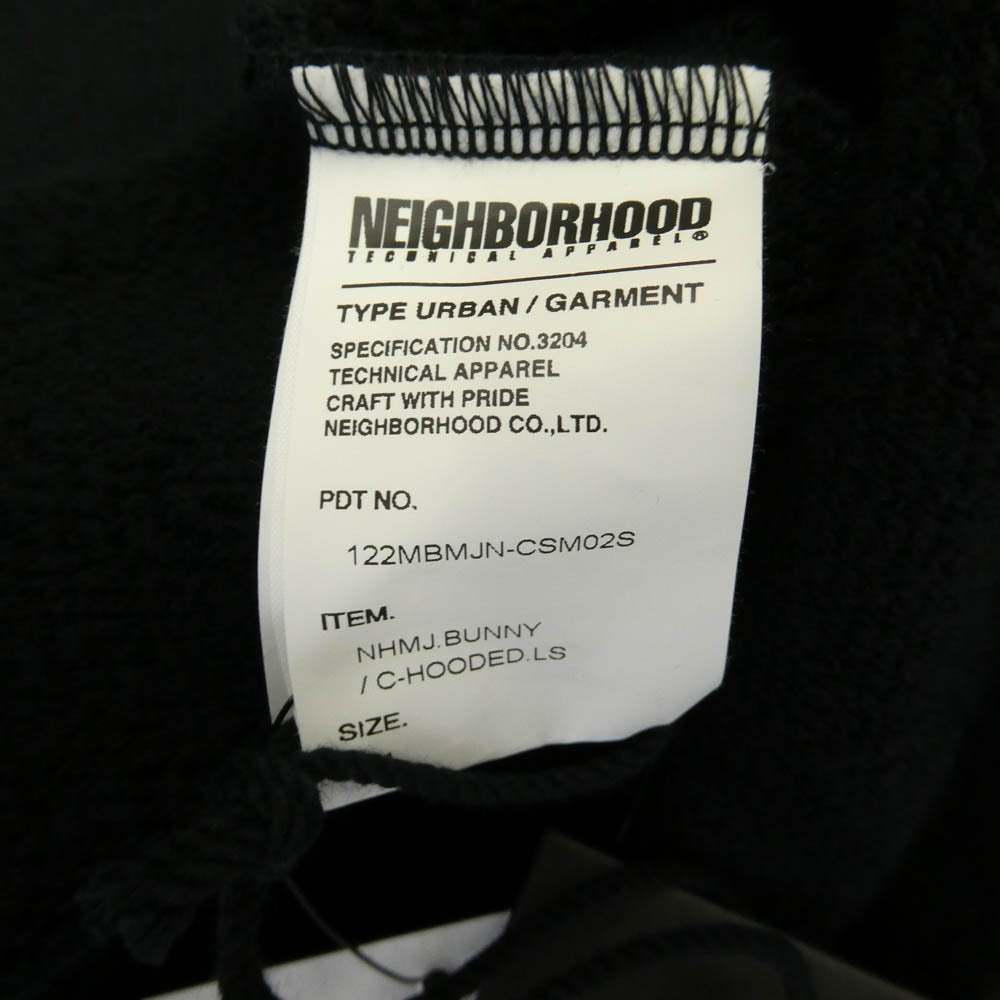 NEIGHBORHOOD ネイバーフッド mastermind JAPAN マスターマインドジャパン 12AW 122MBMJN-CSM02S × mastermind JAPAN マスターマインドジャパン コンチョ付き バニースカル プリント プルオーバー パーカー ブラック系 M【新古品】【未使用】【中古】