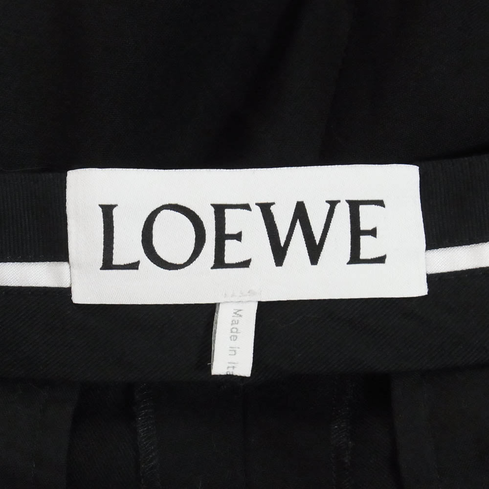 LOEWE ロエベ HB44Y04X03 Tailored Trousers テーラード ウール トラウザーズ スラックス パンツ ブラック系 50【中古】