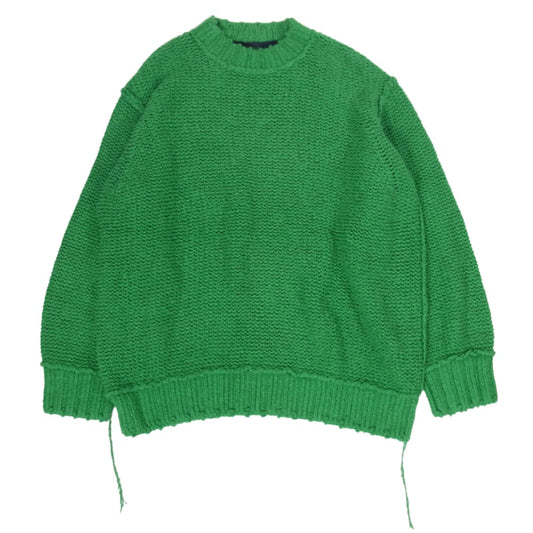Sacai サカイ 24SS 24-03330M Knit Pullover プルオーバー 長袖 ニット セーター グリーン系 3【中古】