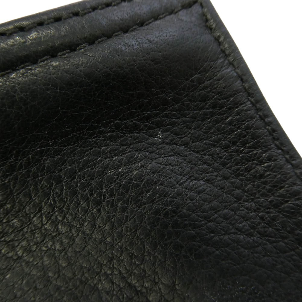 CHROME HEARTS クロムハーツ（原本無） ZPR CHNG PURSE チェンジパース ダガージップ スクロールラベル レザー コインケース 財布 ミニウォレット ブラック系 シルバー系【中古】