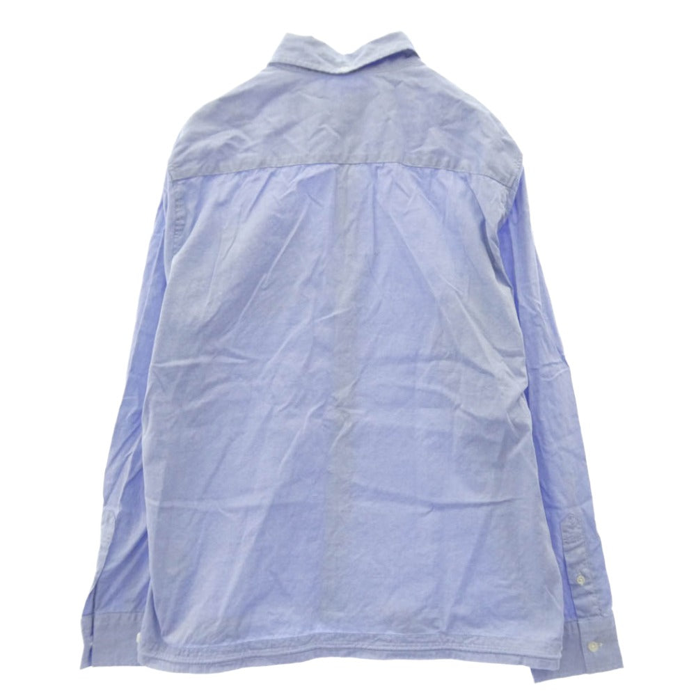 VANQUISH ヴァンキッシュ DENIM BY VANQUISH デニムバイヴァンキッシュ 裾ドローコード 長袖 ボタンダウン BD コーチ シャツ ライトブルー系 M【中古】
