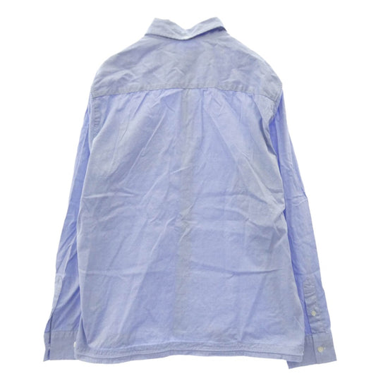 VANQUISH ヴァンキッシュ DENIM BY VANQUISH デニムバイヴァンキッシュ 裾ドローコード 長袖 ボタンダウン BD コーチ シャツ ライトブルー系 M【中古】