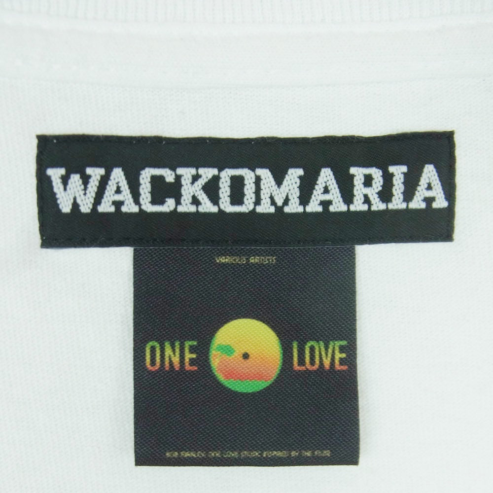 WACKO MARIA ワコマリア ONE LOVE BOB MARLEY T-SHIRT ワンラブ ボブマーリー 半袖 Tシャツ コットン ホワイト系 XXL【中古】