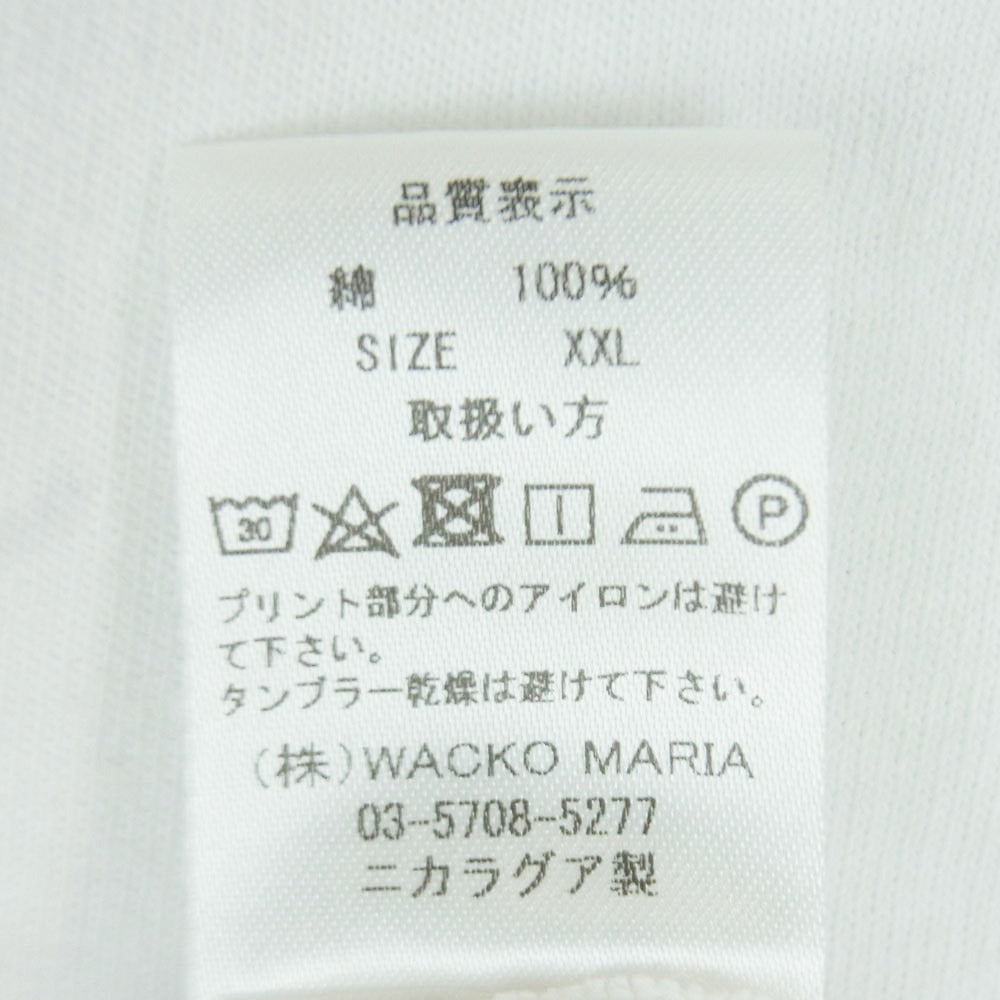 WACKO MARIA ワコマリア reservoir dogs レザボア・ドッグス 半袖 Tシャツ コットン ニカラグア製 ホワイト系 XXL【中古】