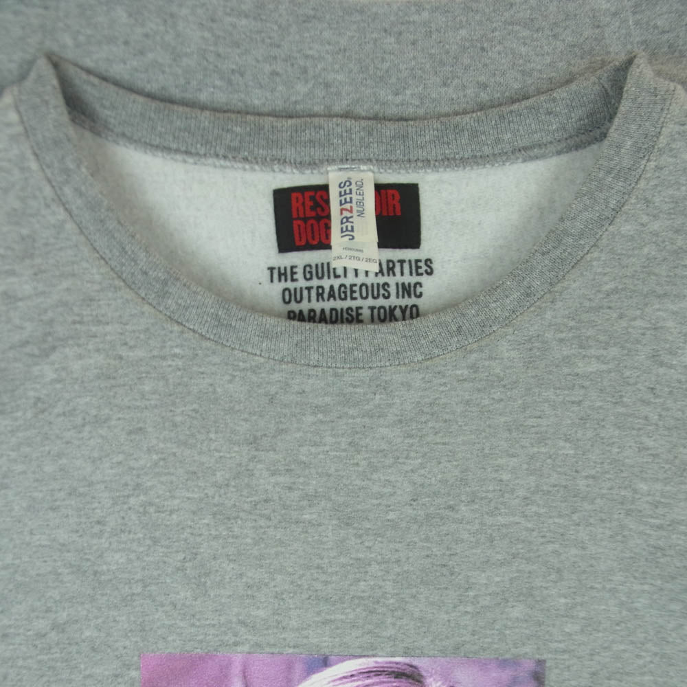 WACKO MARIA ワコマリア reservoir dogs CREW NECK SWEAT SHIRT レザボア・ドッグス クルーネック スウェット トレーナー グレー系 2XL【中古】