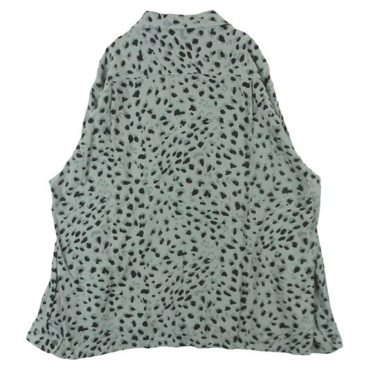 WACKO MARIA ワコマリア LEOPARD OPEN COLLAR SHIRTS レオパード柄 ダルメシアン オープンカラー 長袖 シャツ グレー系 ブラック系 XL【中古】
