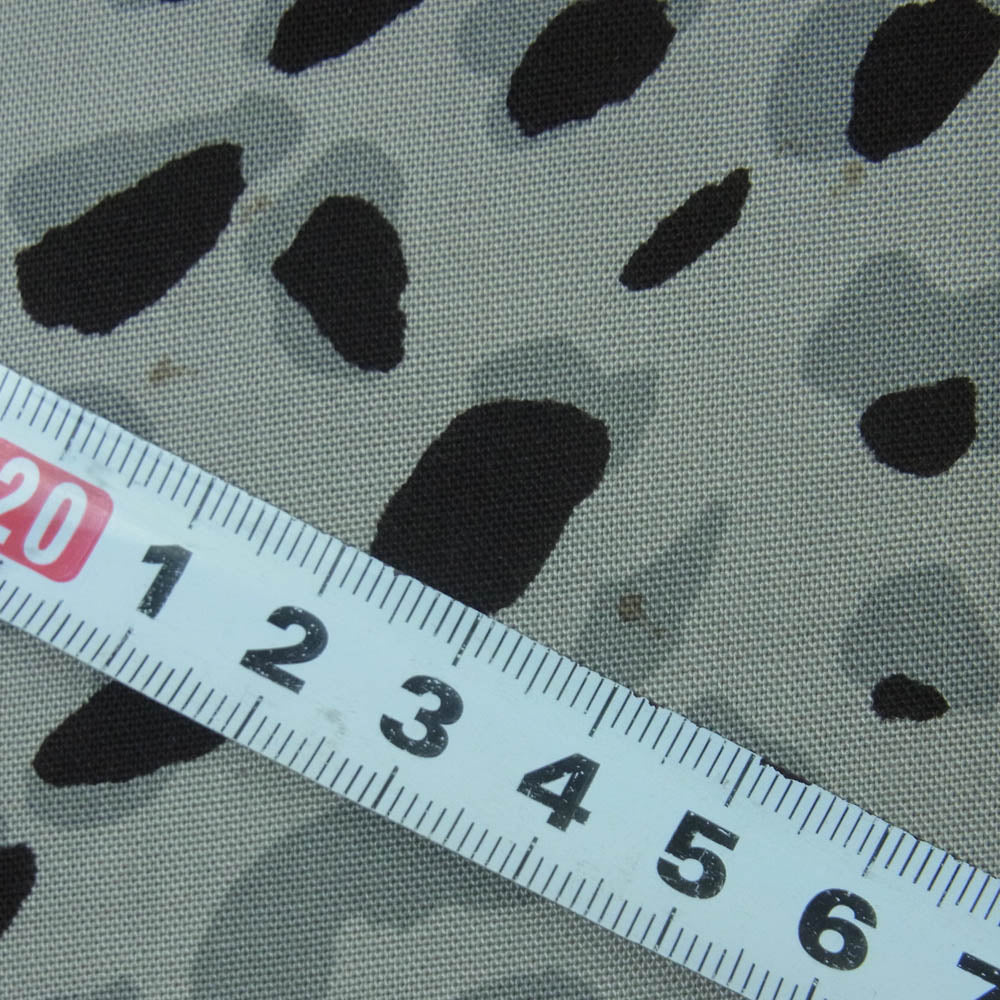 WACKO MARIA ワコマリア LEOPARD OPEN COLLAR SHIRTS レオパード柄 ダルメシアン オープンカラー 長袖 シャツ グレー系 ブラック系 XL【中古】