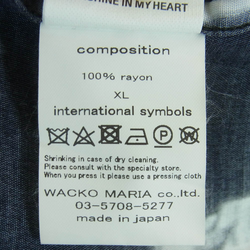 WACKO MARIA ワコマリア reservoir dogs S/S HAWAIIAN SHIRT レザボア・ドッグス ハワイアン 半袖 シャツ ブラック系 ホワイト系 XL【中古】