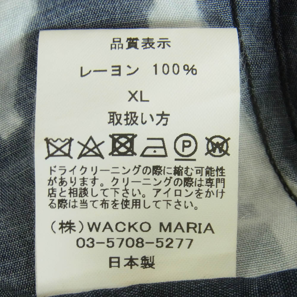 WACKO MARIA ワコマリア reservoir dogs S/S HAWAIIAN SHIRT レザボア・ドッグス ハワイアン 半袖 シャツ ブラック系 ホワイト系 XL【中古】
