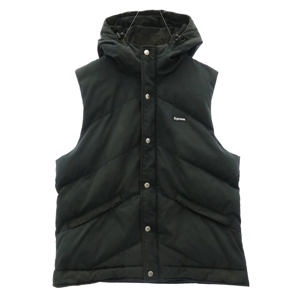 Supreme シュプリーム 12AW Hooded Down Vest フーデッド 中綿インサレーション ベスト ブラック系 M【中古】