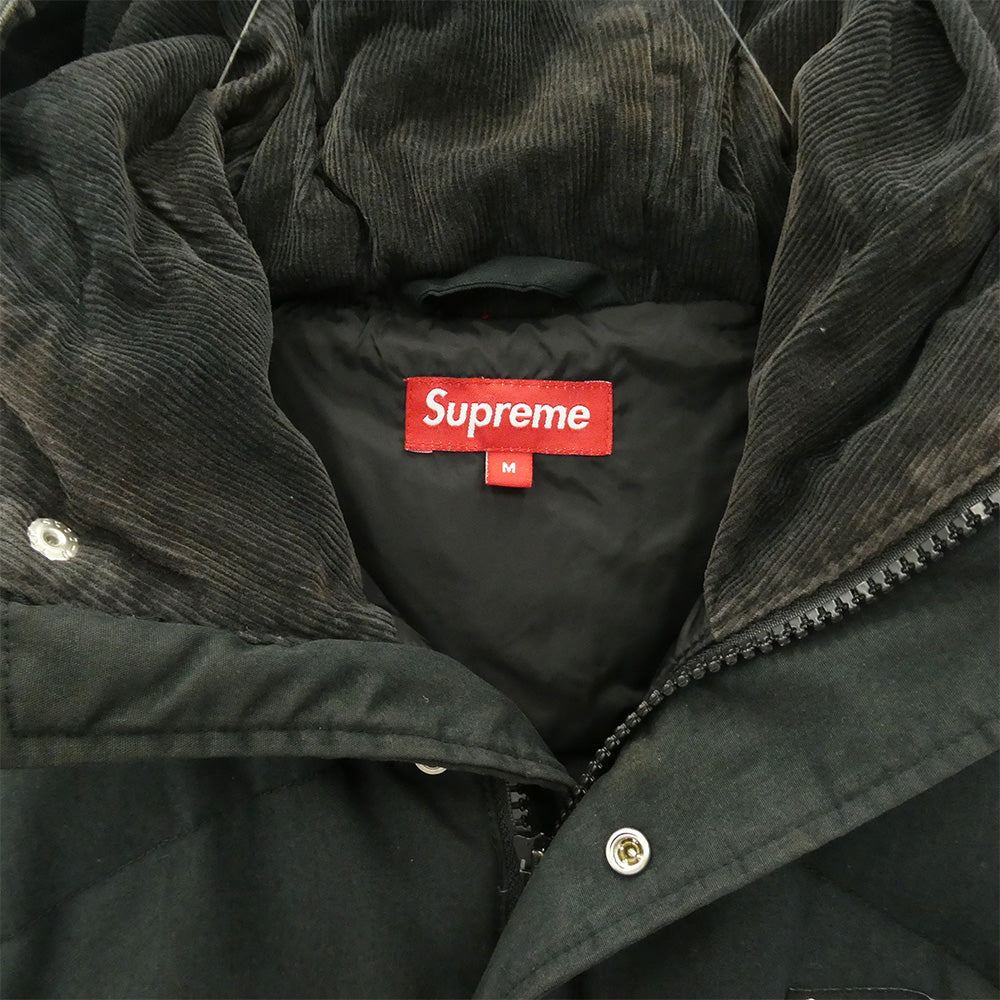 Supreme シュプリーム 12AW Hooded Down Vest フーデッド 中綿インサレーション ベスト ブラック系 M【中古】
