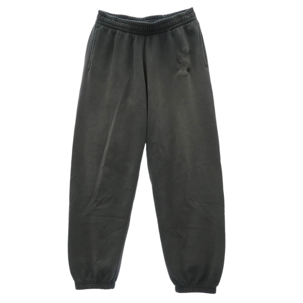 Supreme シュプリーム 23SS カナダ製 Overdyed S Logo Sweatpant オーバーダイド S ロゴ 刺繍ロゴ スウェット パンツ グレー系 M【中古】