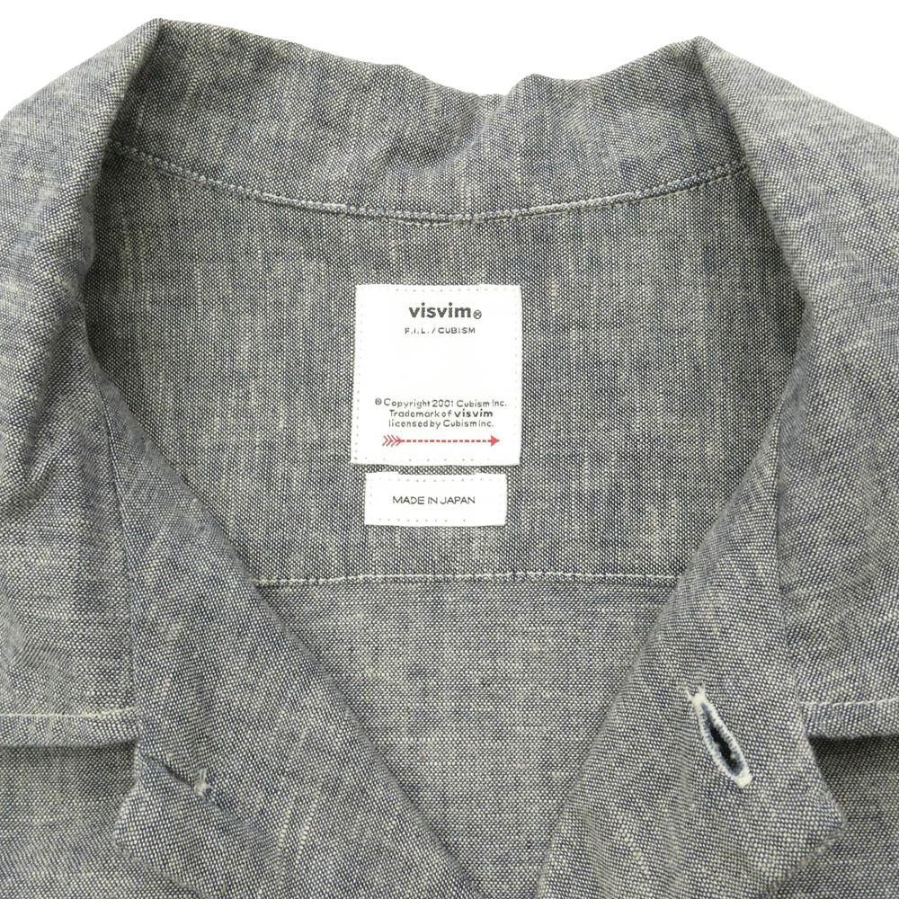 VISVIM ビズビム 25SS 0125105011024 LUMBER CHAMBRAY L/S ランバー シャンブレー 長袖 シャツ ネイビー系 2【中古】