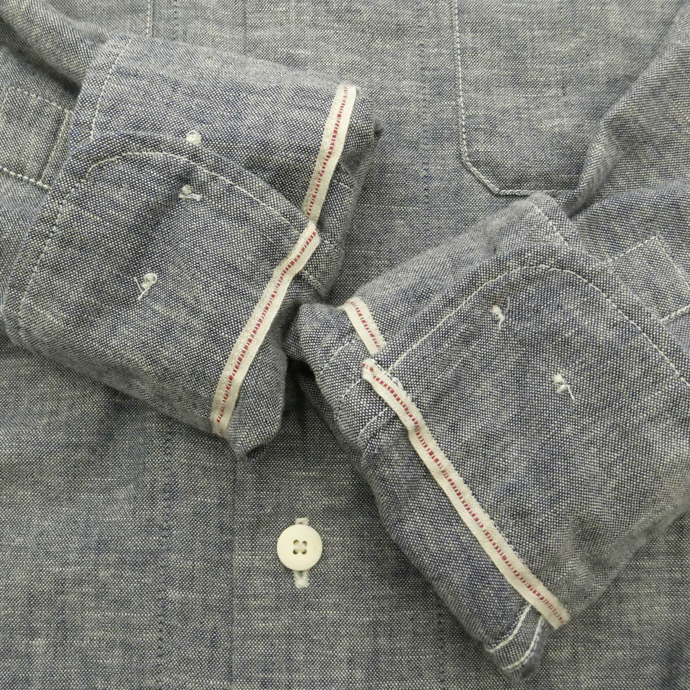 VISVIM ビズビム 25SS 0125105011024 LUMBER CHAMBRAY L/S ランバー シャンブレー 長袖 シャツ ネイビー系 2【中古】