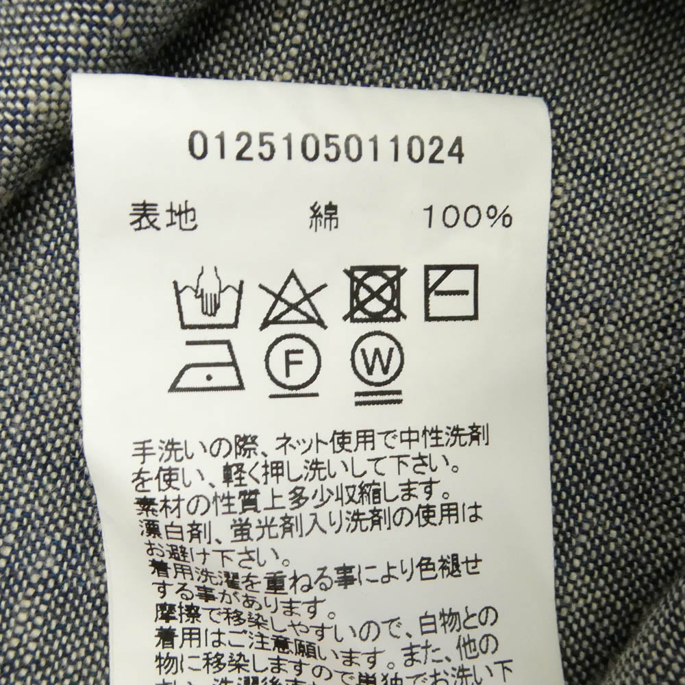 VISVIM ビズビム 25SS 0125105011024 LUMBER CHAMBRAY L/S ランバー シャンブレー 長袖 シャツ ネイビー系 2【中古】