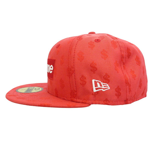 Supreme シュプリーム NEW ERA ニューエラ 18SS x New Era ニューエラ Monogram Box Logo モノグラム ボックスロゴ キャップ 帽子 レッド系 57.7cm【中古】