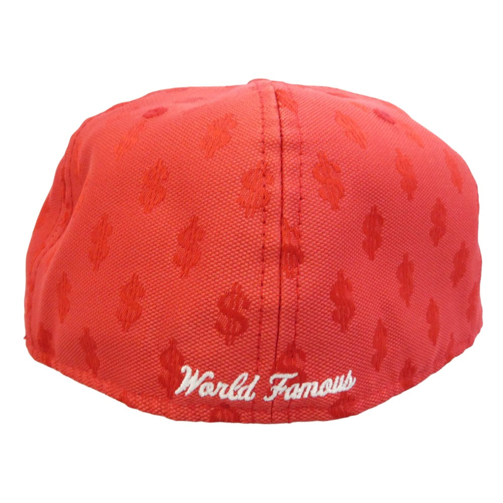 Supreme シュプリーム NEW ERA ニューエラ 18SS x New Era ニューエラ Monogram Box Logo モノグラム ボックスロゴ キャップ 帽子 レッド系 57.7cm【中古】
