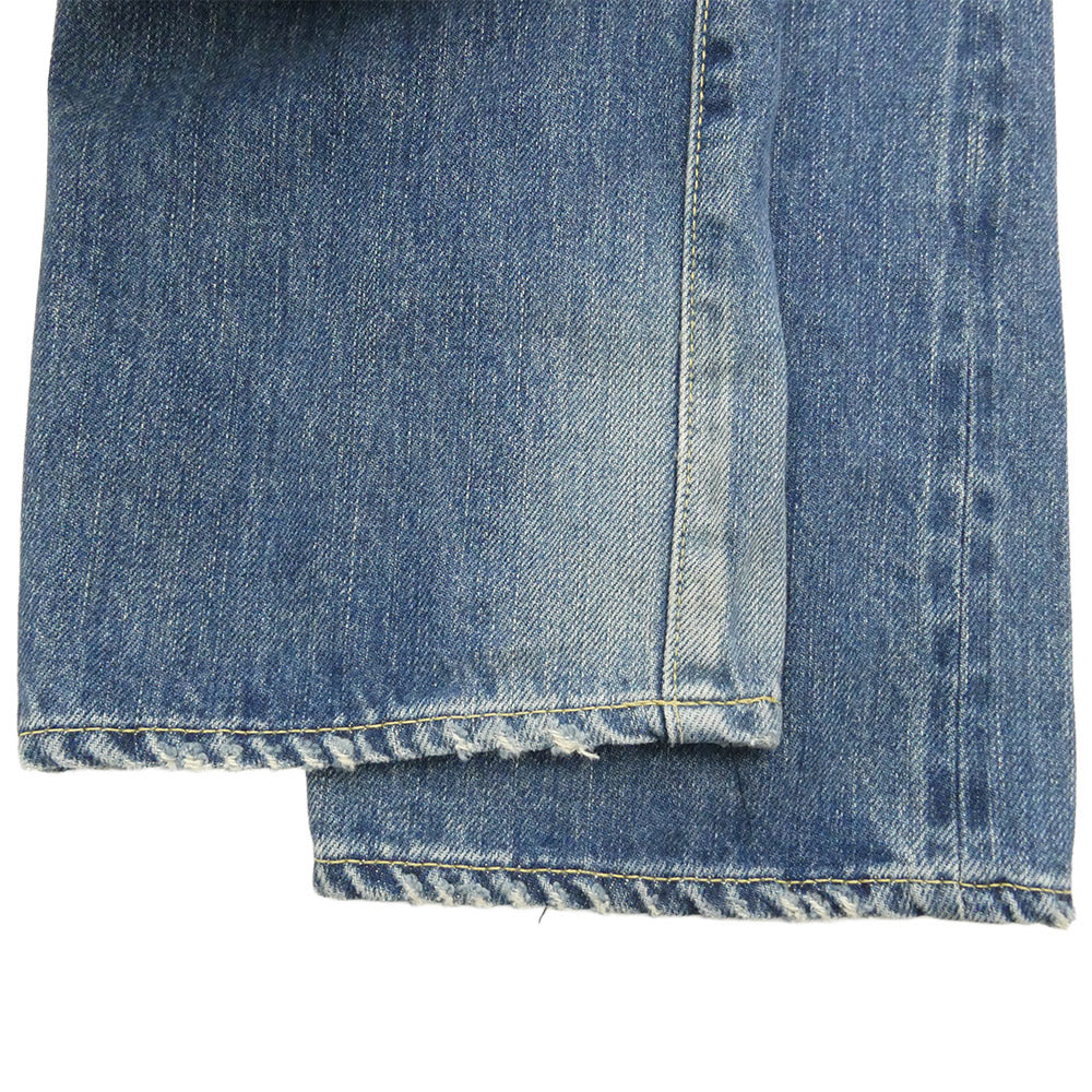 HYSTERIC GLAMOUR ヒステリックグラマー 24SS 0241AP10 RSM加工 スタッズ ボタンフライ スリムストレート ジーンズ デニムパンツ インディゴブルー系 28【中古】