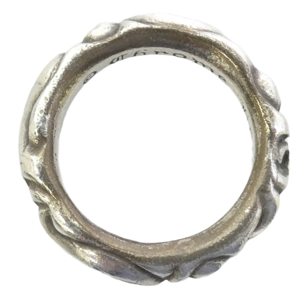 CHROME HEARTS クロムハーツ（原本無） SCRL BAND スクロールバンド リング シルバー系 約16号【中古】