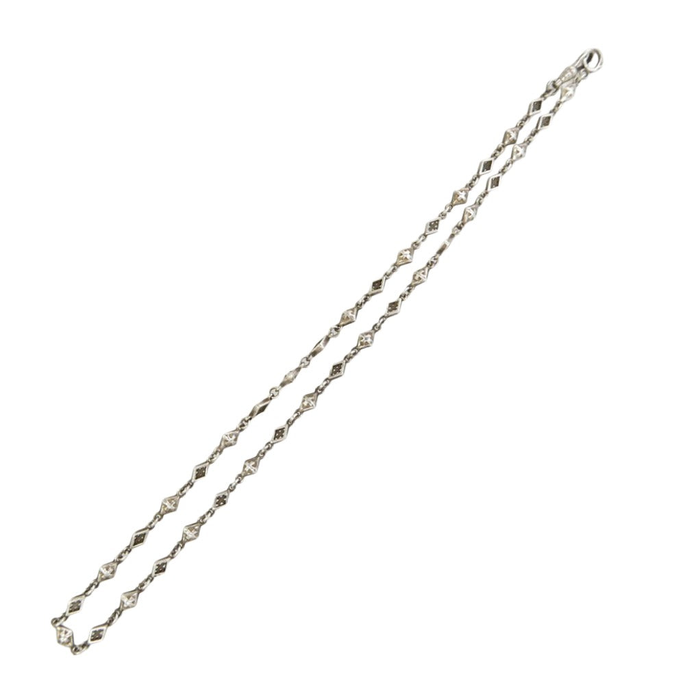 Loree Rodkin ローリーロドキン ダイヤモンドシェイプ クロス オープン ソリッド リンク チェーン シルバー系【中古】