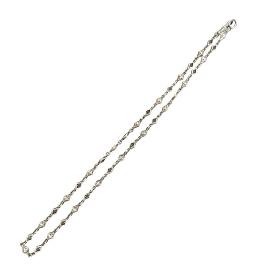 Loree Rodkin ローリーロドキン ダイヤモンドシェイプ クロス オープン ソリッド リンク チェーン シルバー系【中古】