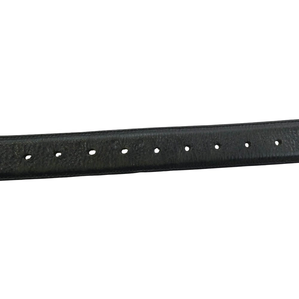 CHROME HEARTS クロムハーツ（原本無） OLD BUCKL OVAL STAR 1.5 オールド クラシックオーバル スター バックル レザー ストラップ ベルト ブラック系 36【中古】
