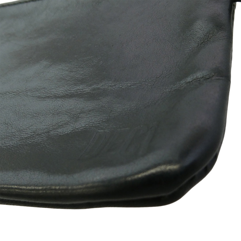 デシ Straight Zip Pouch ストレート ジップ ポーチ コインケース 小銭入れ ウォレット 財布 ブラック系【中古】