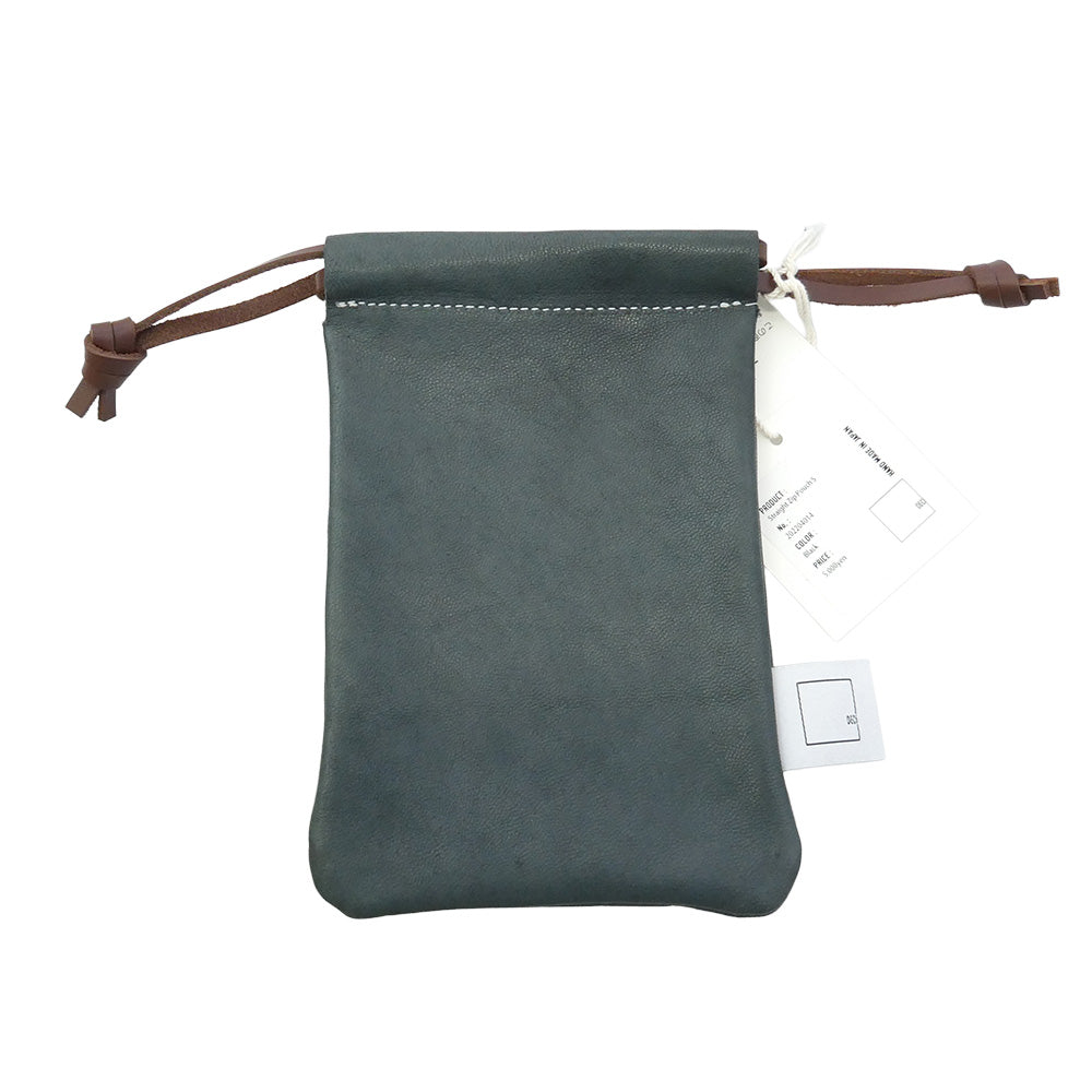 デシ Straight Zip Pouch ストレート ジップ ポーチ コインケース 小銭入れ ウォレット 財布 ブラック系【中古】