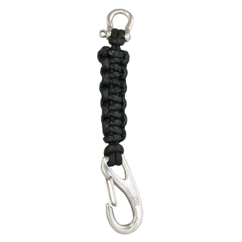 デシ Carabiner Macrame Keychain カラビナ マクラメ キーチェーン アクセサリー キーループ ブラック系 シルバー系【中古】