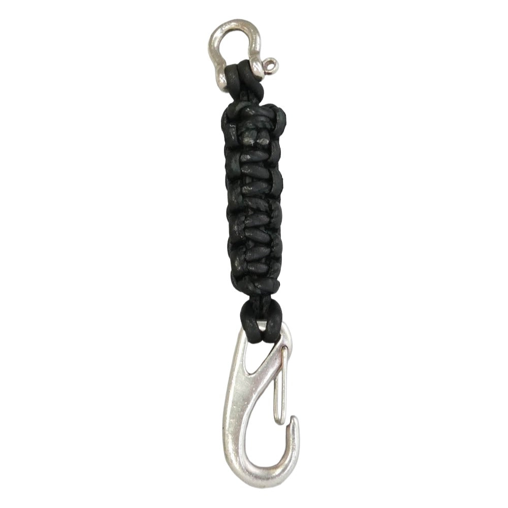 デシ Carabiner Macrame Keychain カラビナ マクラメ キーチェーン アクセサリー キーループ ブラック系 シルバー系【中古】