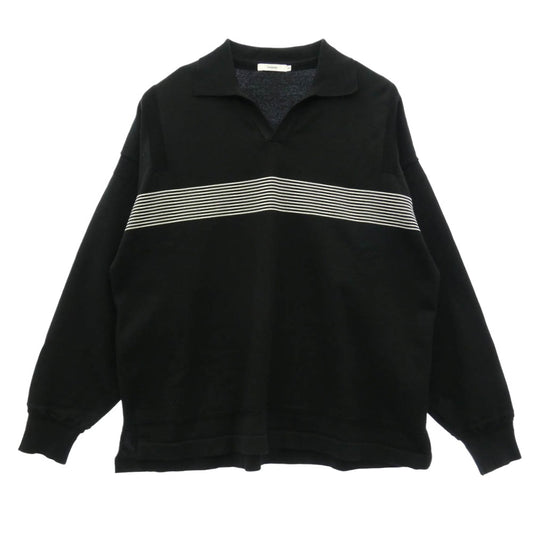 ヤシキ 25SS YSK-25SS-KN06 Sazanami Skipper Knit サザナミ スキッパー 長袖 ニット ブラック系 2【中古】