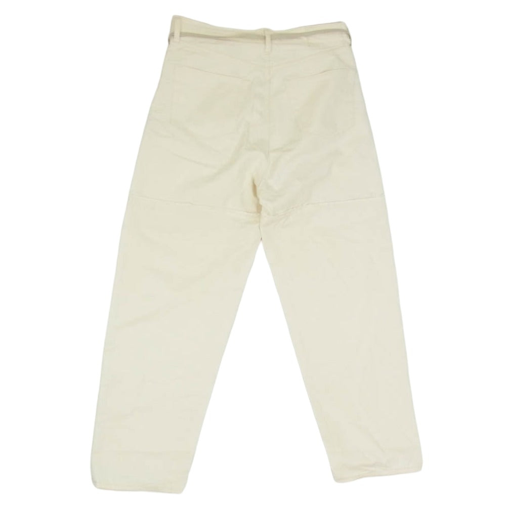 ssstein シュタイン ST.570 5PK LEATHER CODE PANTS 5ポケット レザーコード パンツ オフホワイト系 S【中古】