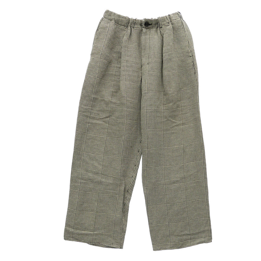 ノノット 25SS N-25S-024 In Tuck Wide Trousers グレンチェック コットンリネン イン タック ワイド トラウザーズ パンツ グレー系 3【中古】