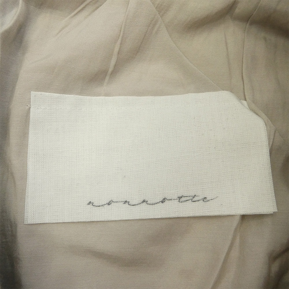 ノノット 24AW N-24A-024 Draping Crotch Box Pleats Trousers 千鳥格子 ドレーピング クロッチ ボックス プリーツ トラウザーズ パンツ グレー系 5【中古】
