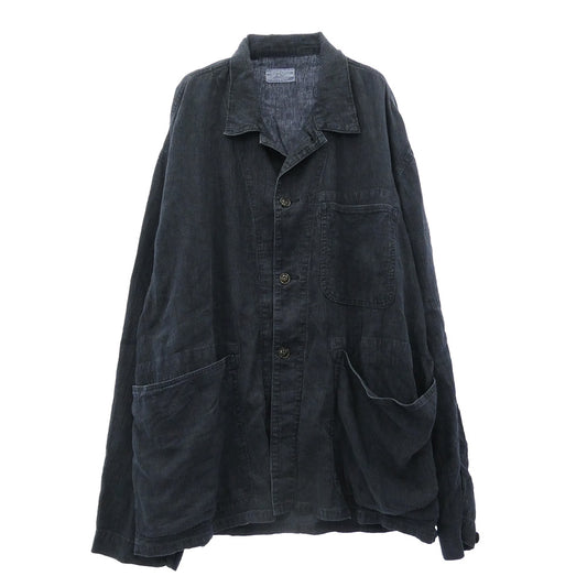 ヘリル 25SS 25-011-HL-8160-10 Linen P41 Coverall Jacket リネン カバーオール ジャケット ダークネイビー系 2【中古】