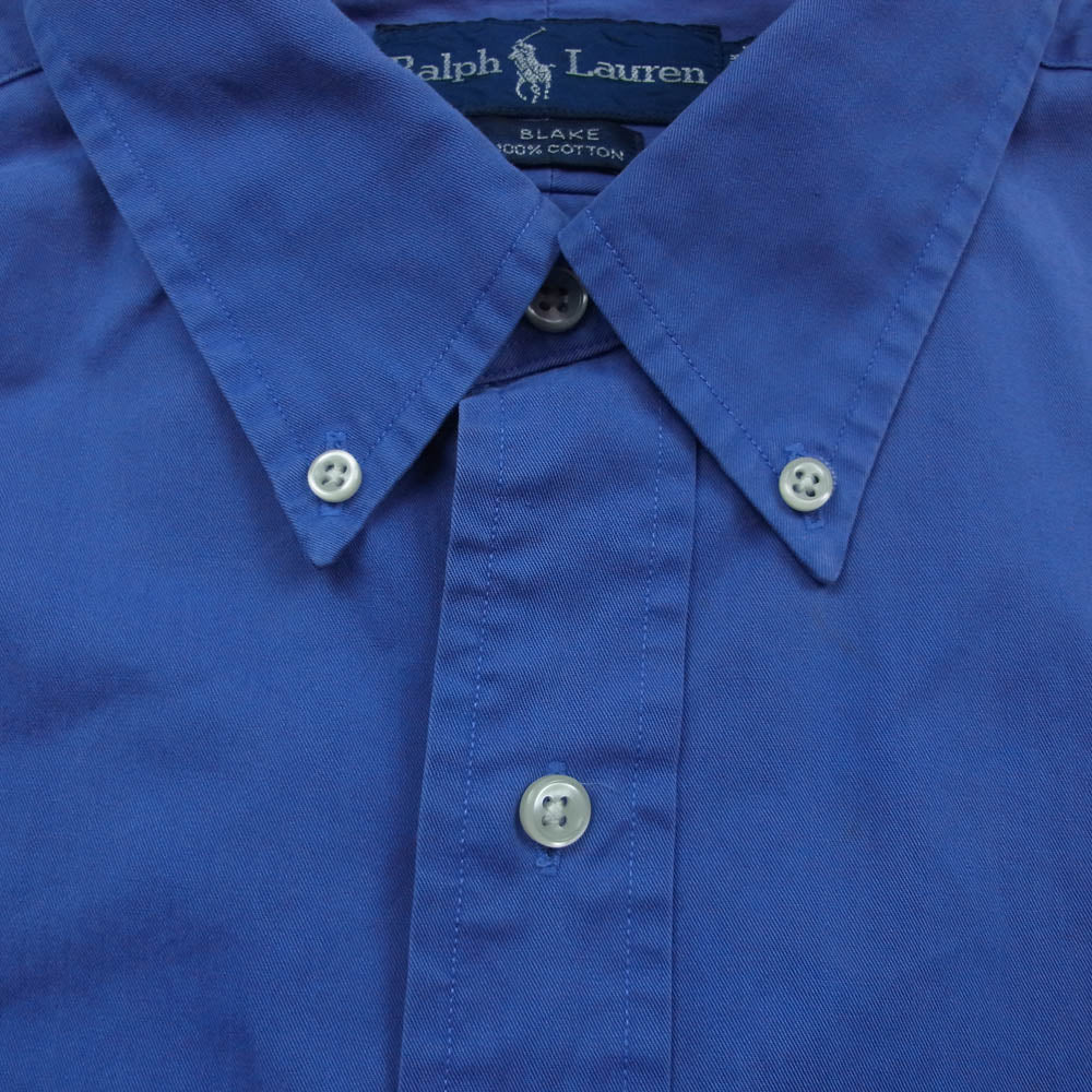 RALPH LAUREN ラルフローレン BLAKE ボタンダウン 長袖 シャツ ブルー系 L【中古】