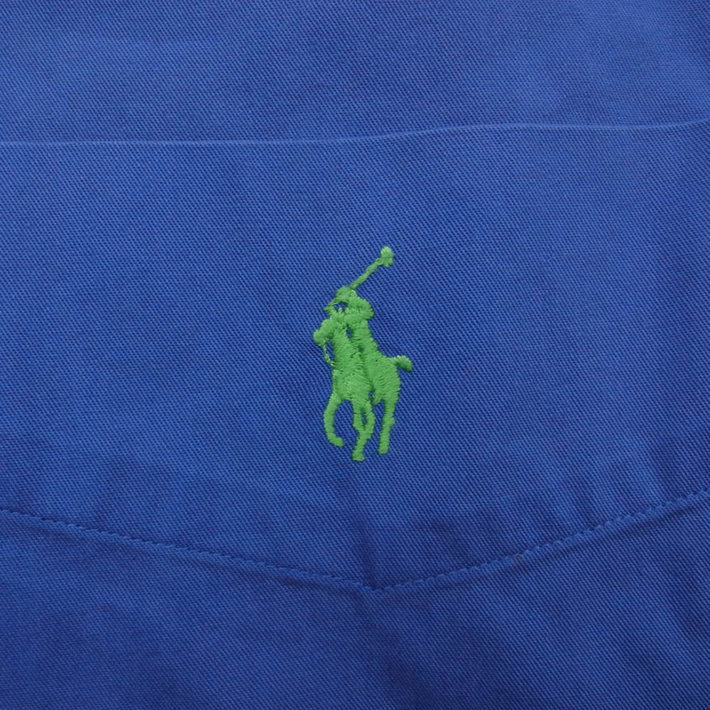 RALPH LAUREN ラルフローレン BLAKE ボタンダウン 長袖 シャツ ブルー系 L【中古】