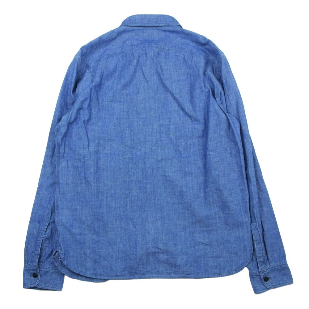 RRL ダブルアールエル 長袖 シャンブレー ワーク シャツ インディゴブルー系 M【中古】 RRL ダブルアールエル 長袖 シャンブレー ワーク シャツ インディゴ