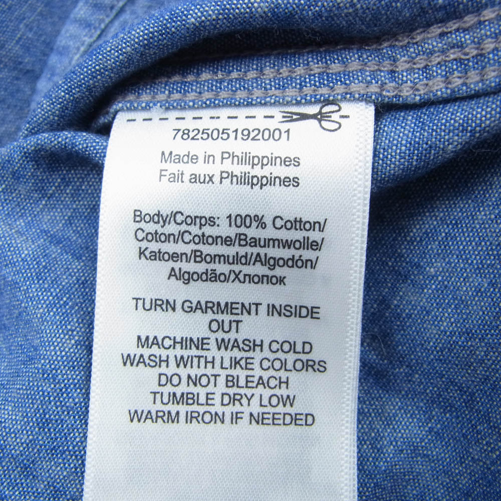 RRL ダブルアールエル 長袖 シャンブレー ワーク シャツ インディゴ