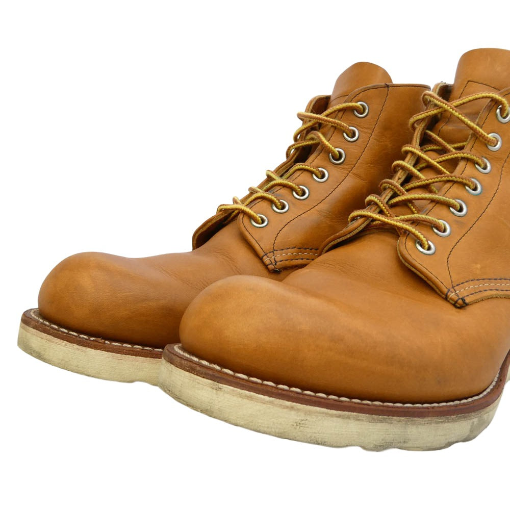 RED WING レッドウィング 9107 USA製 HERITAGE WORK 6 ROUND TOE BOOT ヘリテージワーク 6 ラウンド トゥ ブーツ ブラウン系 27.5cm【中古】