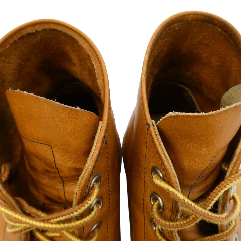 RED WING レッドウィング 9107 USA製 HERITAGE WORK 6 ROUND TOE BOOT ヘリテージワーク 6 ラウンド トゥ ブーツ ブラウン系 27.5cm【中古】