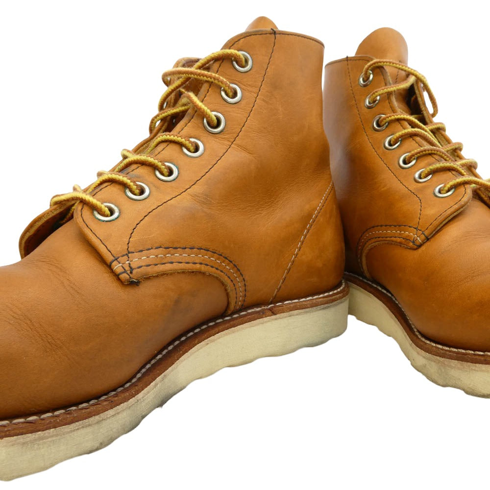 RED WING レッドウィング 9107 USA製 HERITAGE WORK 6 ROUND TOE BOOT ヘリテージワーク 6 ラウンド トゥ ブーツ ブラウン系 27.5cm【中古】