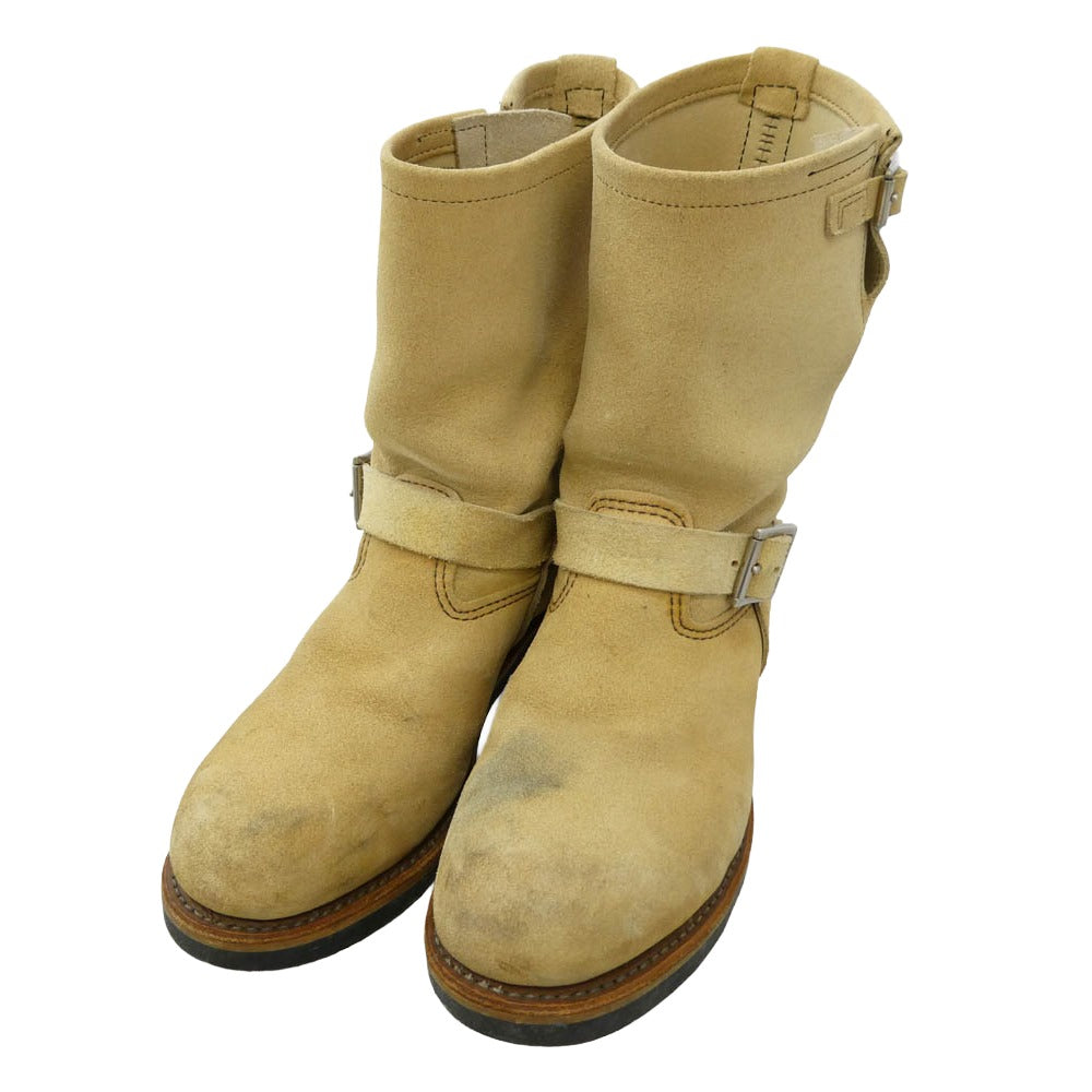 RED WING レッドウィング 8268 USA製 ENGINEER BOOTS スエード エンジニアブーツ ベージュ系 US10【中古】