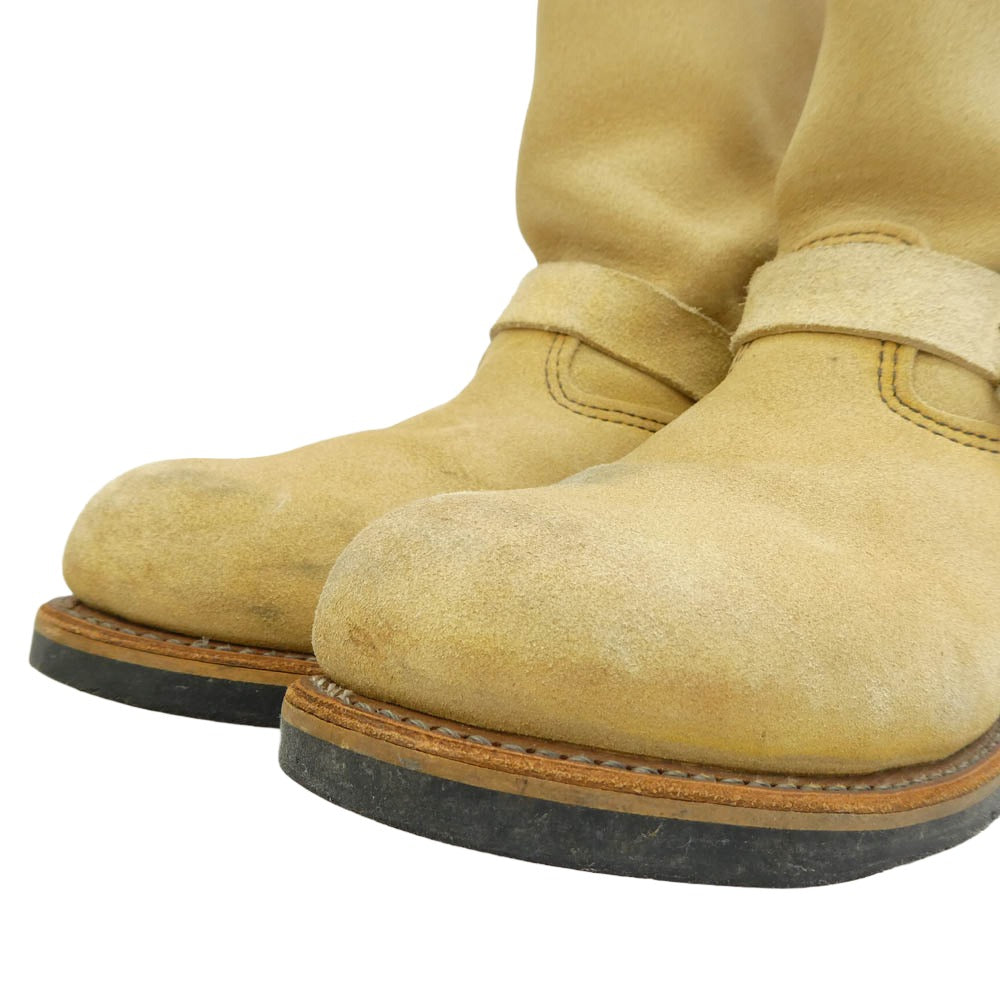 RED WING レッドウィング 8268 USA製 ENGINEER BOOTS スエード エンジニアブーツ ベージュ系 US10【中古】