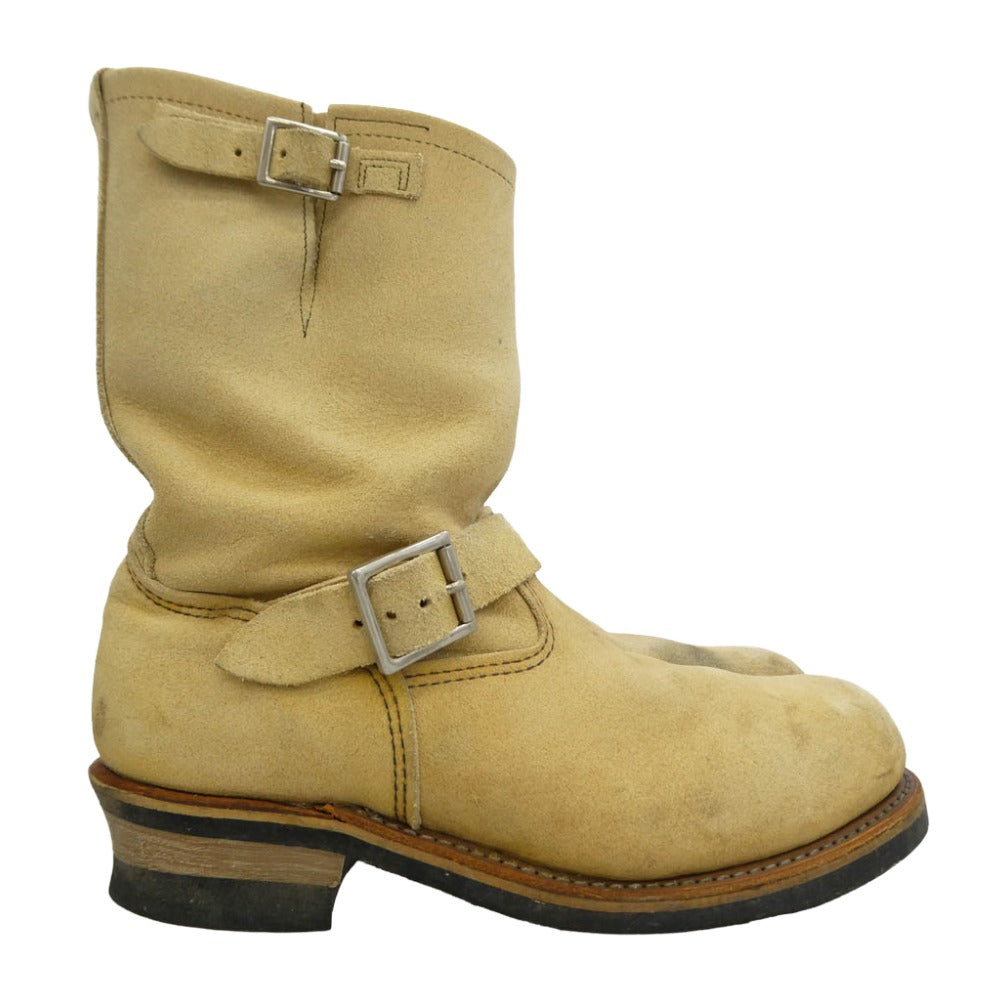 RED WING レッドウィング 8268 USA製 ENGINEER BOOTS スエード エンジニアブーツ ベージュ系 US10【中古】