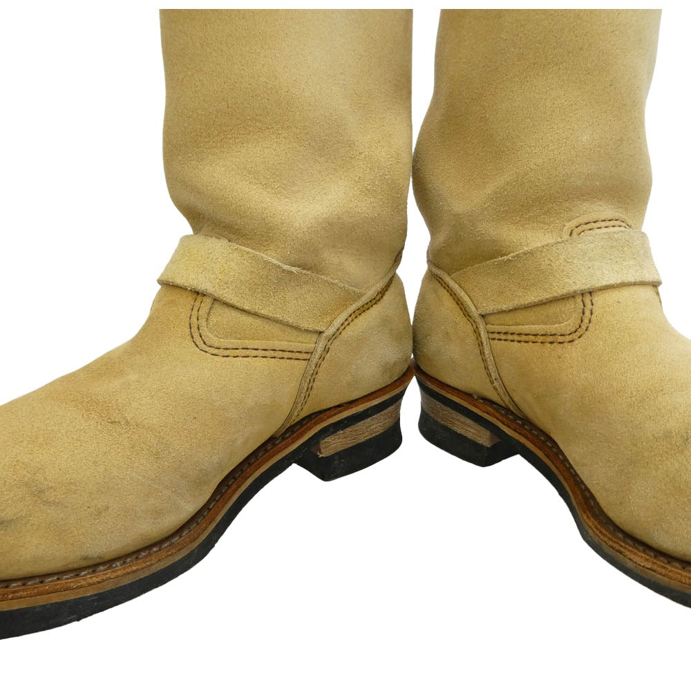 RED WING レッドウィング 8268 USA製 ENGINEER BOOTS スエード エンジニアブーツ ベージュ系 US10【中古】