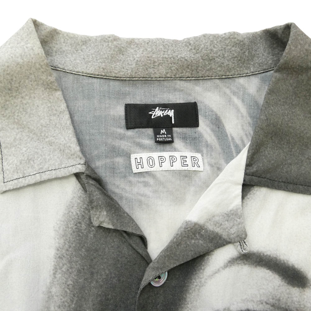 STUSSY ステューシー hopper ホッパー フォト プリント 半袖 シャツ グレー系 M【中古】