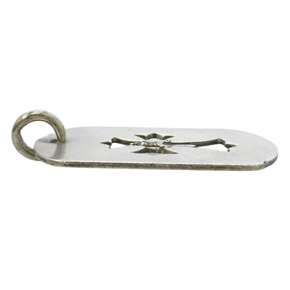 CHROME HEARTS クロムハーツ（原本無） D TAG LRG CROSS DAGG カットアウトクロス ダガー ラージドッグタグ トップ シルバー系【中古】