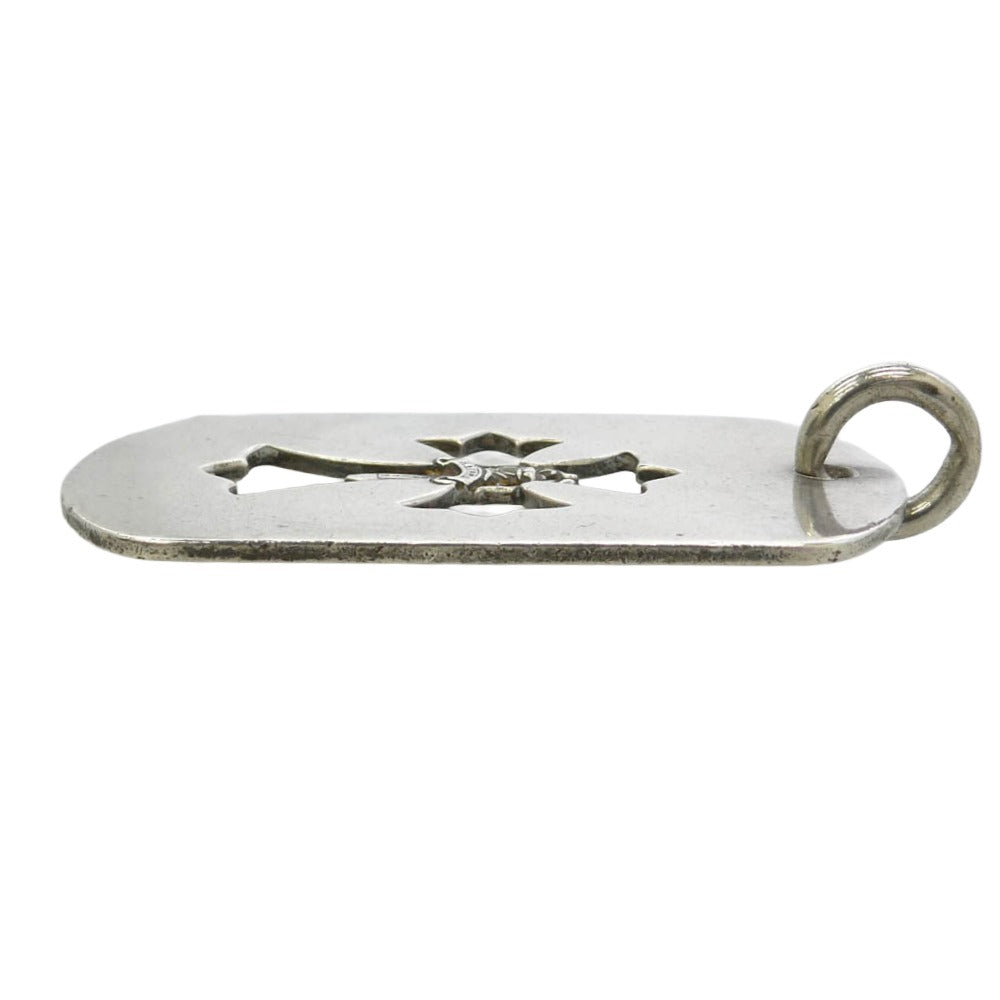 CHROME HEARTS クロムハーツ（原本無） D TAG LRG CROSS DAGG カットアウトクロス ダガー ラージドッグタグ トップ シルバー系【中古】